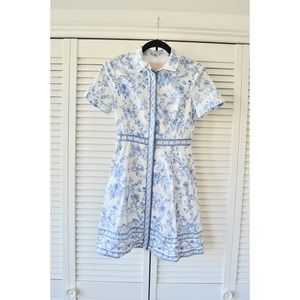 Gal Meets Glam Darla Blue and White Floral Mini Dress